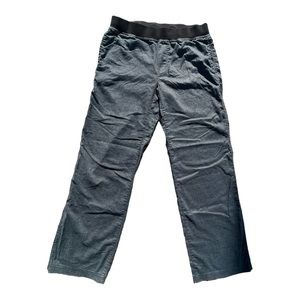 Prana Vaha Pants Mens Gray Hemp Elastic Waist Drawstring L Large yoga Lounge